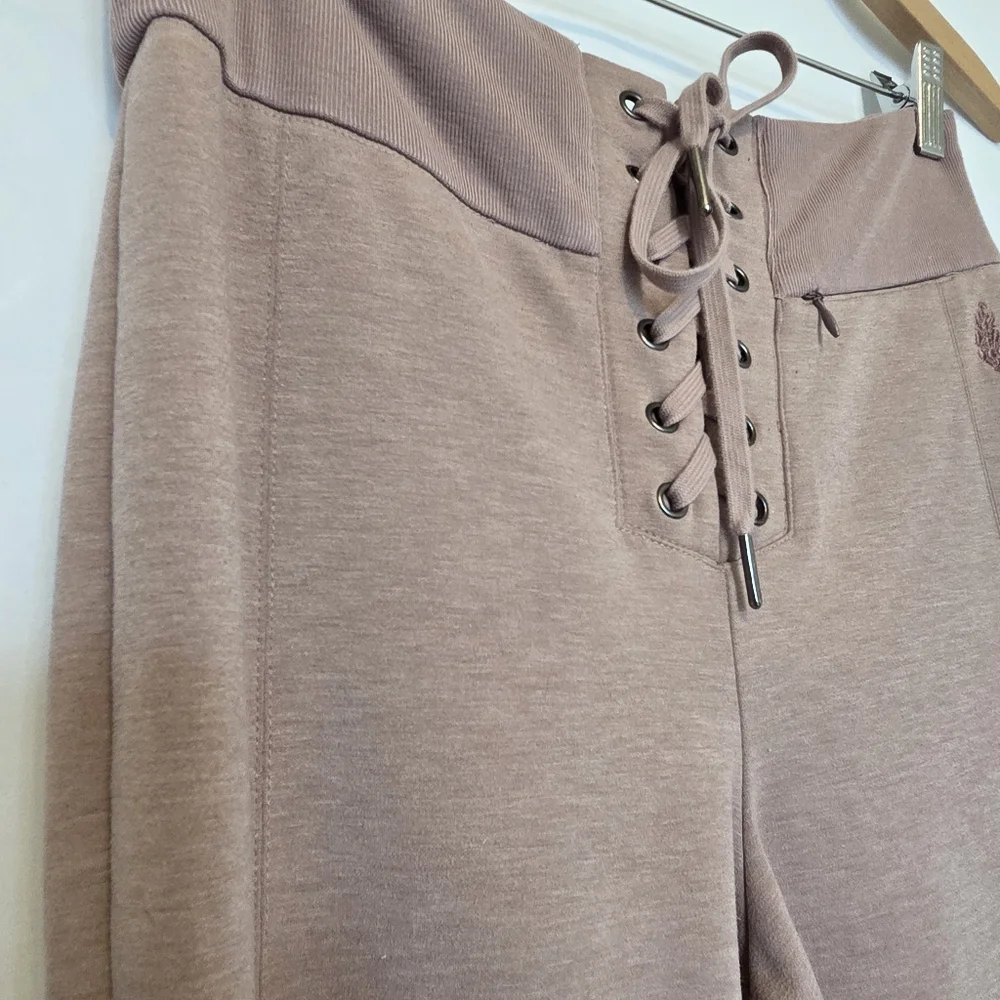 Free People Fp Movement Downhill Flared Sweatpants Moonlight Mauve Medium - Picture 4 of 14